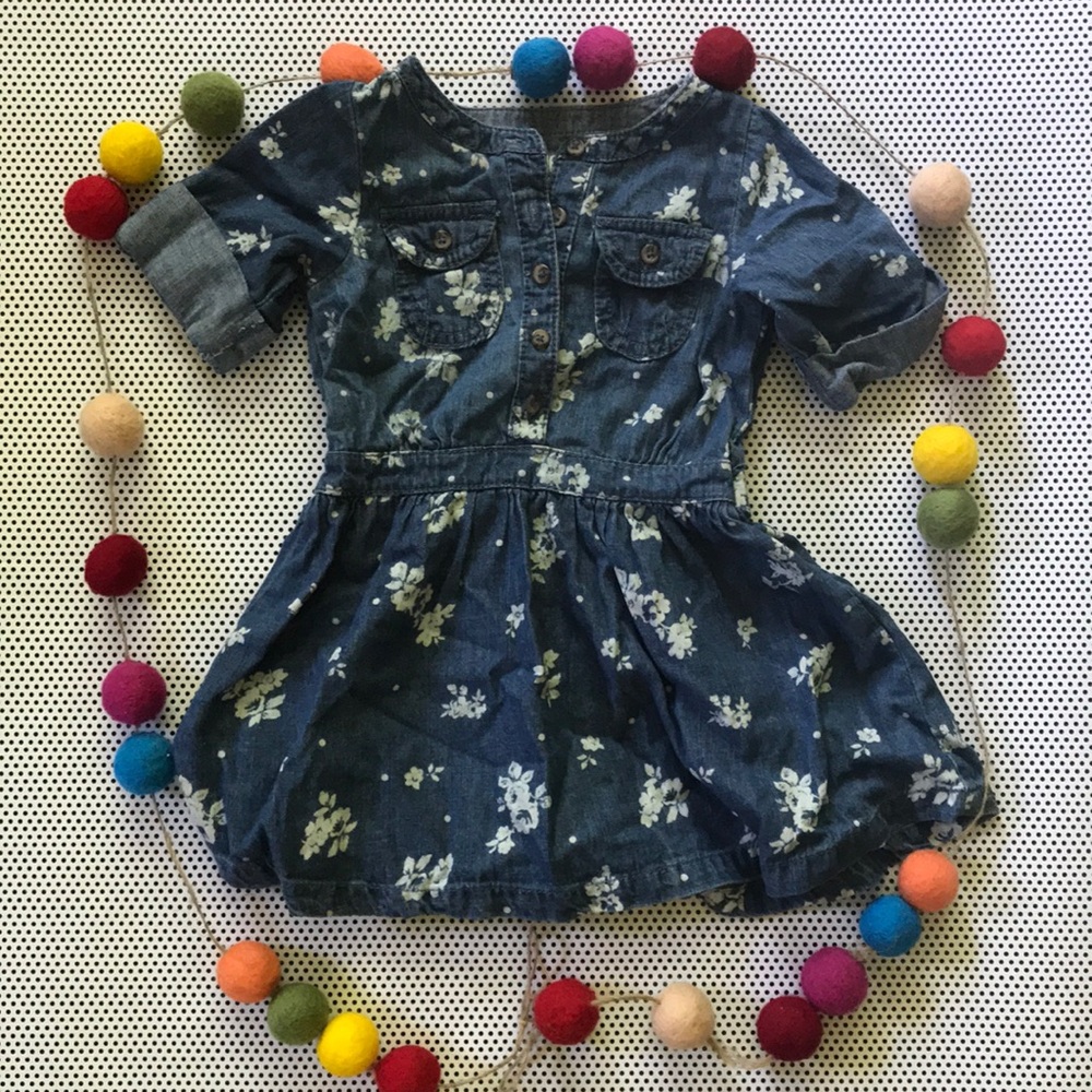 Oshkosh denim floral dress